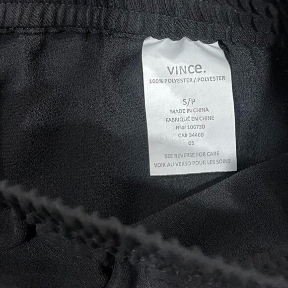 Vince Women's Black Elastic Waist Zip Up Joggers, Size 6 - Picture 6 of 6